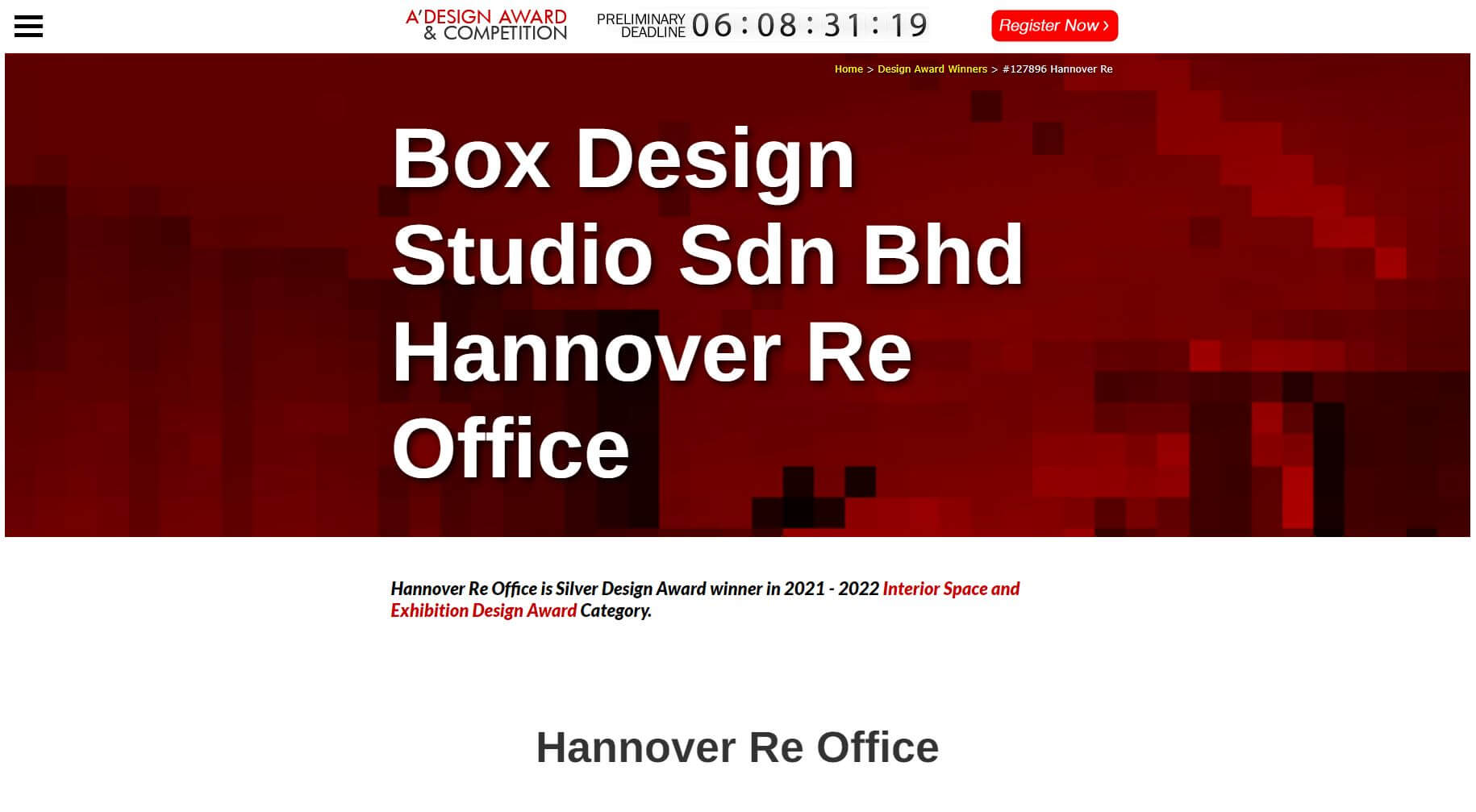Box Design Studio Sdn Bhd Hannover Re Office, 16 May 2022